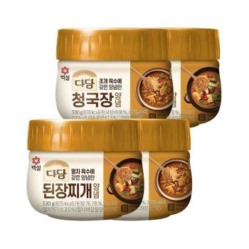 <b>다담</b> <b>된장</b><b>찌개</b> 양념 530g x2개+청국장 양념 530g x2개 (S50773468)