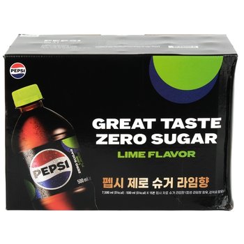펩시콜라 제로 슈거 라임 500ml 15개 2박스