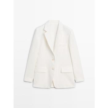 [해외] 마시모두띠 린넨 정장 블레이저 Grbrochenes Weiss 6070768