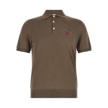 [해외] 브루넬로 쿠치넬리 Knitted polo shirt Brown M29800195CLL90 [관부가세포함]