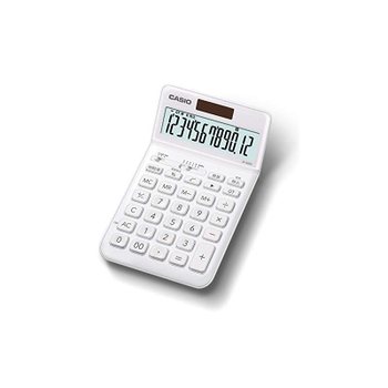 [해외] 카시오 세련된 계산기 화이트 저스트 타입 12자리 JF-S200-WE-N