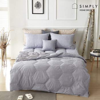 [simply home] 심플리홈 보스턴 구스 이불 S 풀세트 (이불 1, 토퍼 1, 베개커버 1)