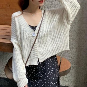 여리여리 하찌 숏 가디건 니트 여성 카디건 티 (49Ovc)