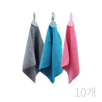 KP 250RAX68 복실이 초극세사 주방타올(10P) 색상랜덤 33x33cm