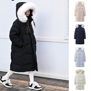 (블랙, 퍼플 색상입고)25년신상 퍼가 매력적인 [O스노우롱다운자켓]정상가 299,000원 1BKPAWU905