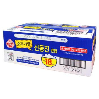 오뚜기밥 신동진 큰밥 300g x 18개입 x 2개 (S31772840)