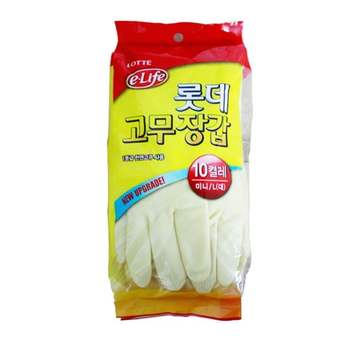 고무장갑 미니 대 10켤레 아이보리