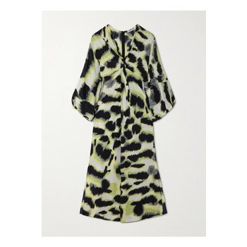 [해외] 다이앤본퍼스텐버그 케이슨 타이다이 크레이프 드 신 맥시 드레스 블랙 1647597342030830