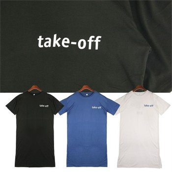 [오노마] ONM 테이크 오프 밑단 옆트임 영문 반팔 롱 원피스 500133 (8433885)