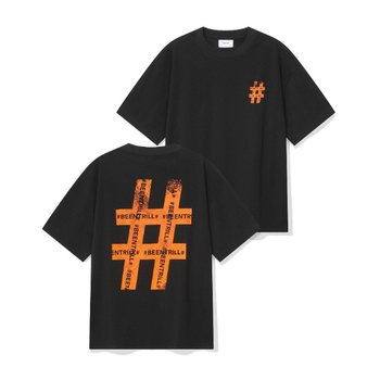 빈트릴반팔티 VQA BA252TS561BK 우먼즈 롤러 페인팅 해시태그 티셔츠 (블랙)