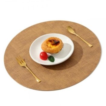 예쁜식탁깔개 원형 식탁 테이블 매트 브라운 (WFI8QBR)