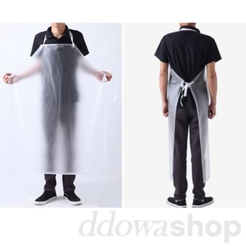 업소용 pvc 방수 앞치마 반투명 115x80cm 감성앞치마 빈티지앞치마 방호복 생활방수 식품공장