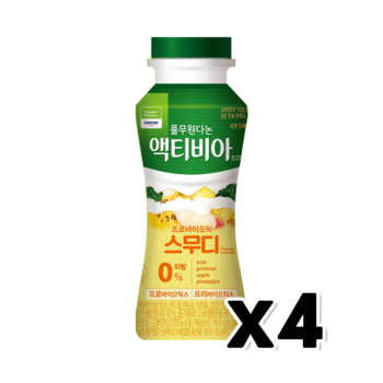 풀무원 액티비아스무디 골드키위사과 유산균발효유 150ml x 4개