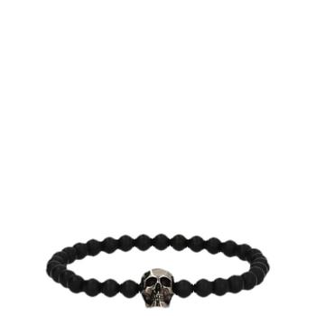 MCQUEEN 스컬구슬 팔찌 7069791AAIX1010