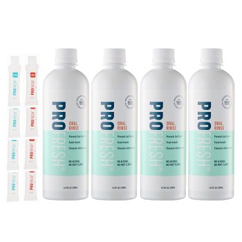 [해외] 프로프레시 구강청결제 4개입 500ml x 4개. 이산화염소, 무알코올, 치