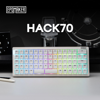[해외] 에포메이커 EPOMAKER HACK70 기계식 키보드 운옥축 객제화 플랑크배열 무선 블루투스 VIA 초경량