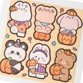 할로윈 사탕포장지 동물 6P 캔디페이퍼 생일 화이트데