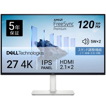 [해외] 델 S2725QS-A 27인치 4K 모니터 5년 무결점 보증, IPS 논글레어, DP1.4x1, HDMI