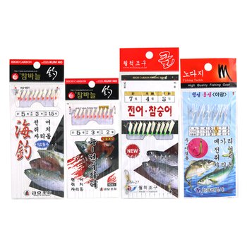 낚시방 금호 전어/쥐치/자리돔/참숭어 카드채비(7본~20본)/카드낚시/전어낚시/KS-206/KS-601/KS-