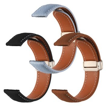 호환_QCY D버클 천연가죽 시계줄 GTC GTS 1080 스트랩 밴드 SW300
