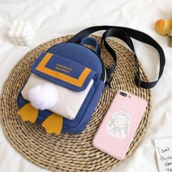 크로스백 미니 꼬리 뒷태 여행 가방 귀여운 (48oVc)