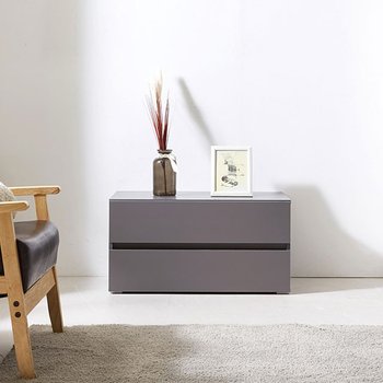 국내제작 2단 서랍장 800 레일 서랍 TV수납장 좌식 화장대 겸용 다용도 서랍