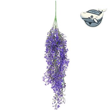 소형 인조붓꽃 덩쿨조화 행잉 장식 보라색 실내 인조넝쿨 인테리어조화 담쟁이넝쿨 벽장식