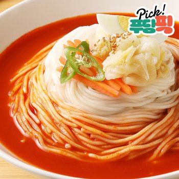 [푸딩픽] 시원한 물비빔국수 250g 생소면 밀키트 캠핑 여름 별미 간편식