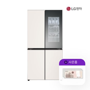 렌탈 LG 오브제 엘지냉장고 노크온 더블스페이스 872L 베이지 M874GBB551 5년 116000