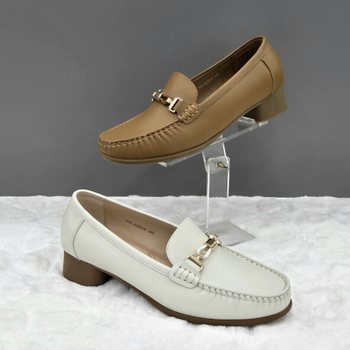 여성 링클 디테일 로퍼 X2HF32GD14 IVORY CAMEL 3DC_JJ