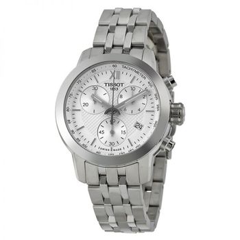 [해외] Tissot 티쏘 PRC200 크로노그래프 화이트 다이얼 여성용 시계 T0552171101800 7274214