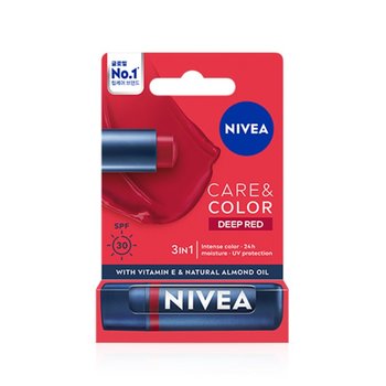 니베아 케어&컬러 립밤 딥레드