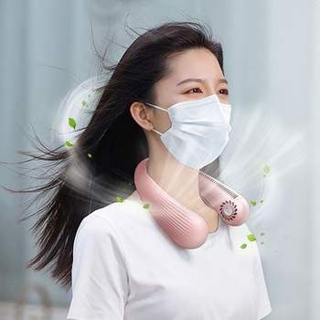 파워윈드 UT96PK10 듀얼 팬 아이스 쿨러 넥밴드 선풍기 미 GWM