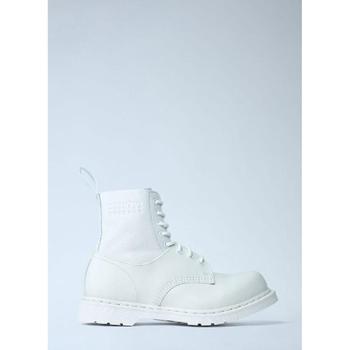 26 SS MM6 Maison Margiela x Dr. Martens 여성 1460 가죽 부츠  mmd0261001wht