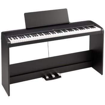[해외] KORG 전자 피아노 B2+ 스탠드  3 페달 세트 88건반 초보자 USB-C 지원 블랙 B2+SP BLACK
