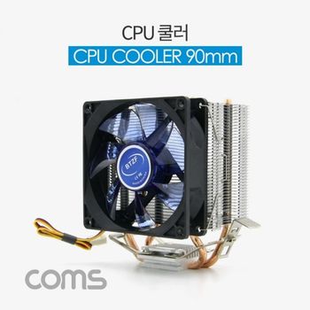 Coms CPU 쿨러 90mm Blue Intel LGA 775 1155 11 쿨링팬 pc주변용품 쿨러케이스 방열판