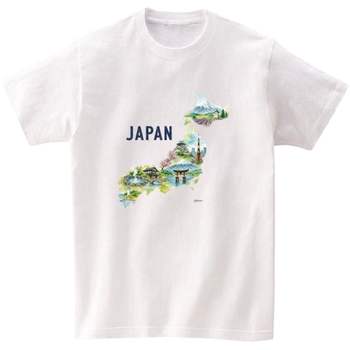 길단 반팔티 아시아핏 USA핏 세계지도 Japan 수채화 AI 이미지