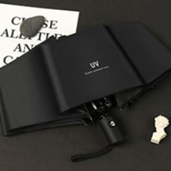 우산답례품 여름 검정색 3단 자동 우산 양산 폭염 무더위