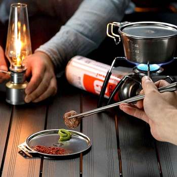 캠핑문 304스텐레스 씨에라컵 다용도 플레이트 S-SG 접시 스텐접시 스텐식기 캠핑식기