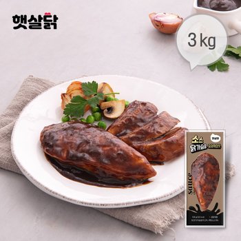 햇살닭 소스 닭가슴살 중화짜장맛 3kg(100gX30팩)