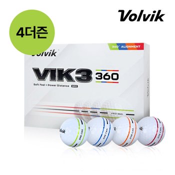 (4더즌 48구) 볼빅 25년 신상품 VIK3 빅3 360 골프공 3피스