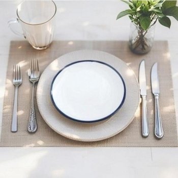 투톤멜라민그릇 멜라민 1팩5개세트 DY-050 2호 (443Ky)