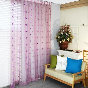 다하임 핑크드림 쉬폰커튼 7614-8 2배나비주름 200x240