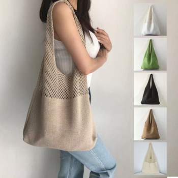 코바늘네트백 QVJ144H7 니트백 그물가방 여름가방 가방 라탄백