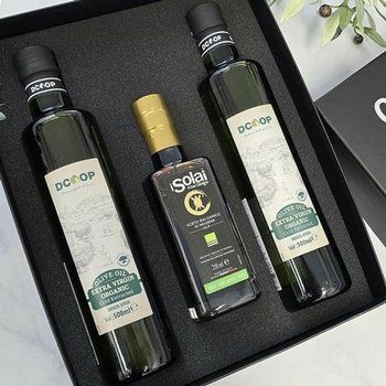 스페인산 유기농 올리브유 2개 + 고농도 발사믹 식초 선물세트 엑...