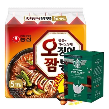 스타벅스 드립백 파이크 플레이스45g3박스+농심오징어짬뽕20봉