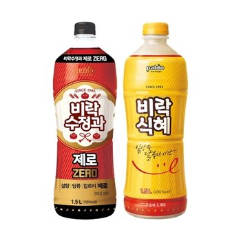 팔도 비락 수정과 제로 1.5L x1 + 비락 식혜 1.5L x1