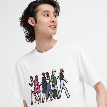 [해외] 유니클로 재팬 피스 포 올 그래픽 티 (반팔, 레귤러 핏) 줄리안 오피