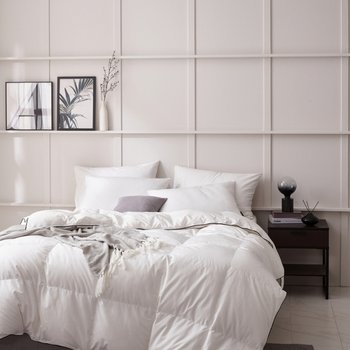 고중량 한파용 알러지케어 블랙파이핑 시베리안 구스 이불(솜털95프로) - 킹1600g