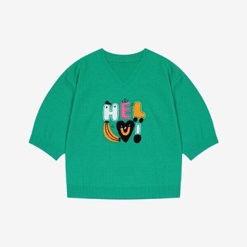 베스띠벨리 NC해운대 BKUCC2904_GR [수 지해머 콜라보] V넥 그래픽 반팔티